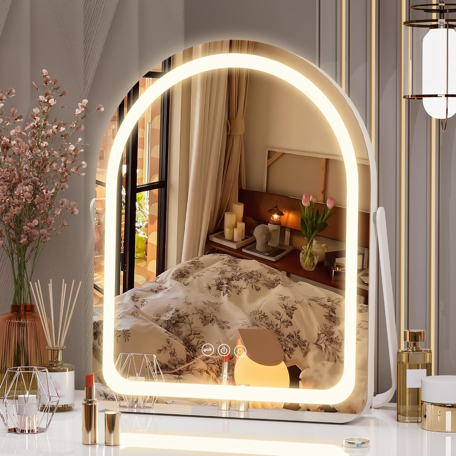 Hasipu Arch LED Vanity Mirror with Lights HZ014