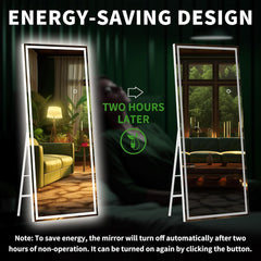 HASIPU Full Length Mirror, LED Door Mirror, Lighted Mirror, Round White