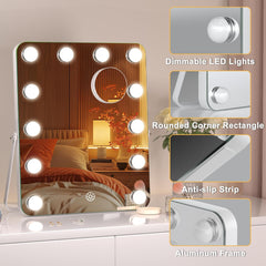 HASIPU 11/12 Bulbs Hollywood Vanity Mirror with Lights, LED Makeup Mirror