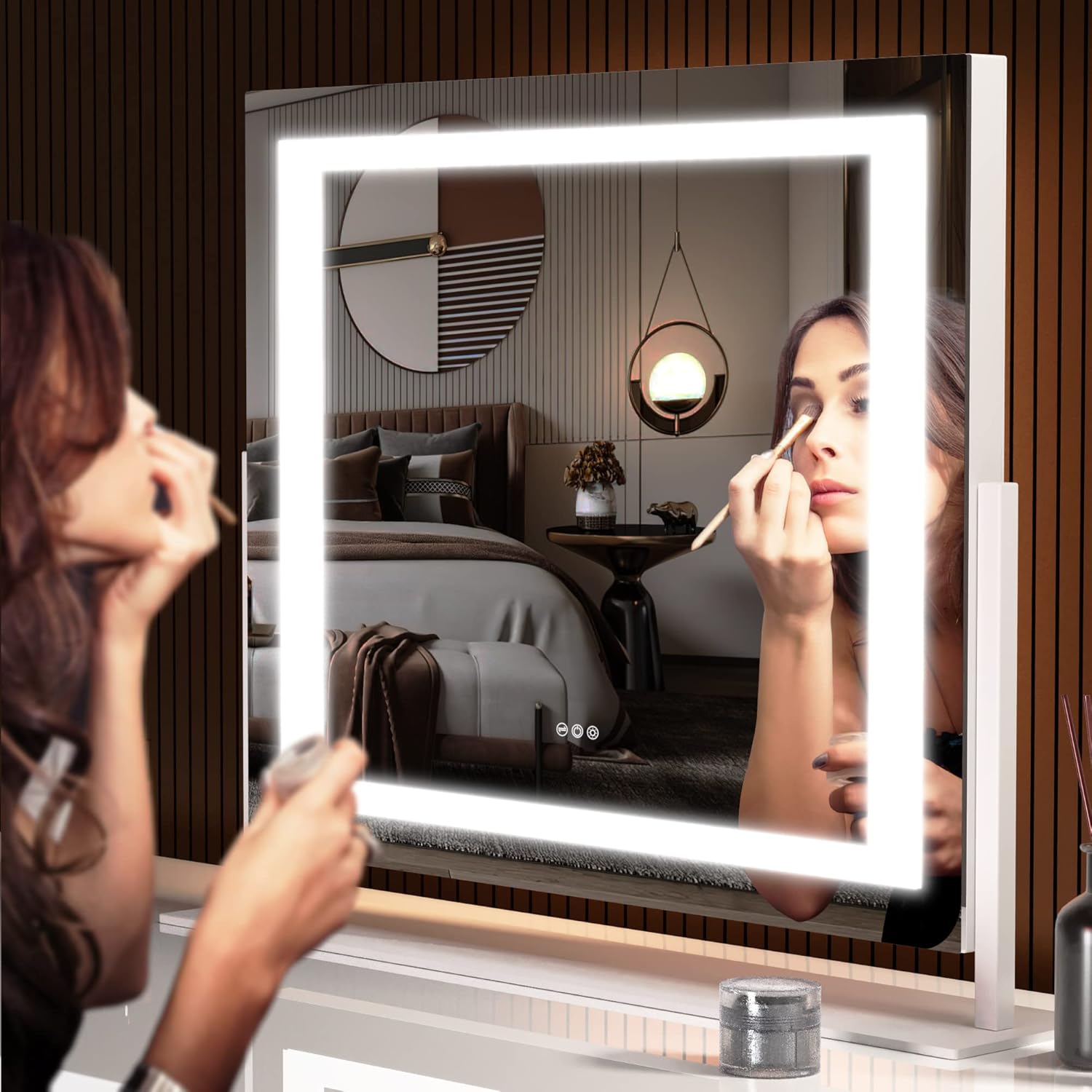 Hasipu Vanity Mirror with Backlit Details