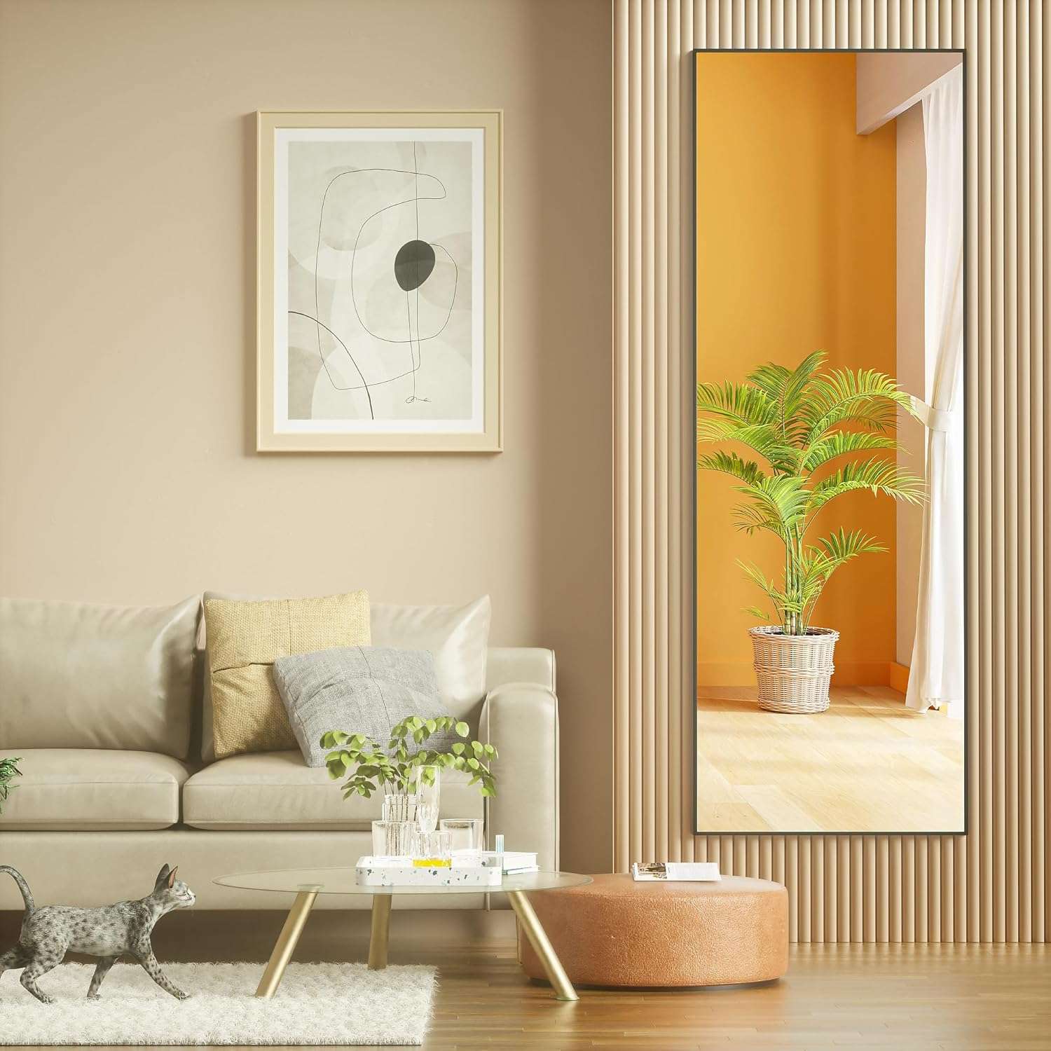 HASIPU Full Length, 51” x 16“ Full Body Door Mirror Wall Mirror