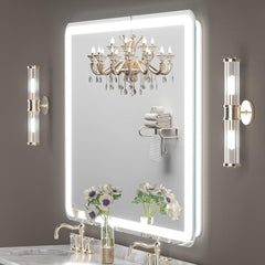 HASIPU Bathroom Mirror, LED Bathroom Mirror Lighted Mirror, Round