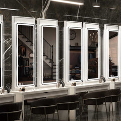 HASIPU Full Length Mirror, LED Door Mirror, Lighted Mirror, Round White