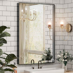 HASIPU Bathroom Mirror, Wall Makeup Mirror, Vanity Mirror for Bathroom