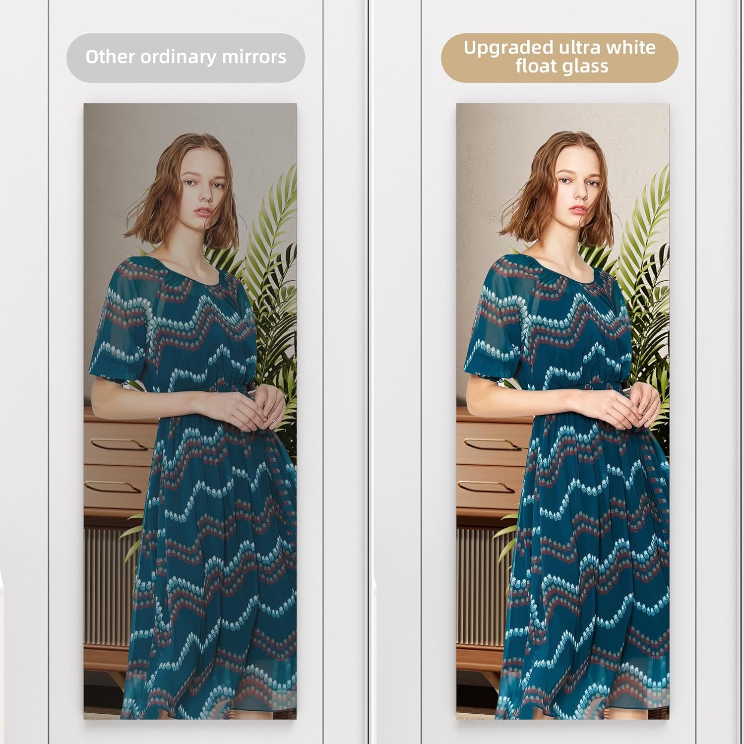 HASIPU Full Length Mirror, Wall Mounted Mirror,Full Body Mirror