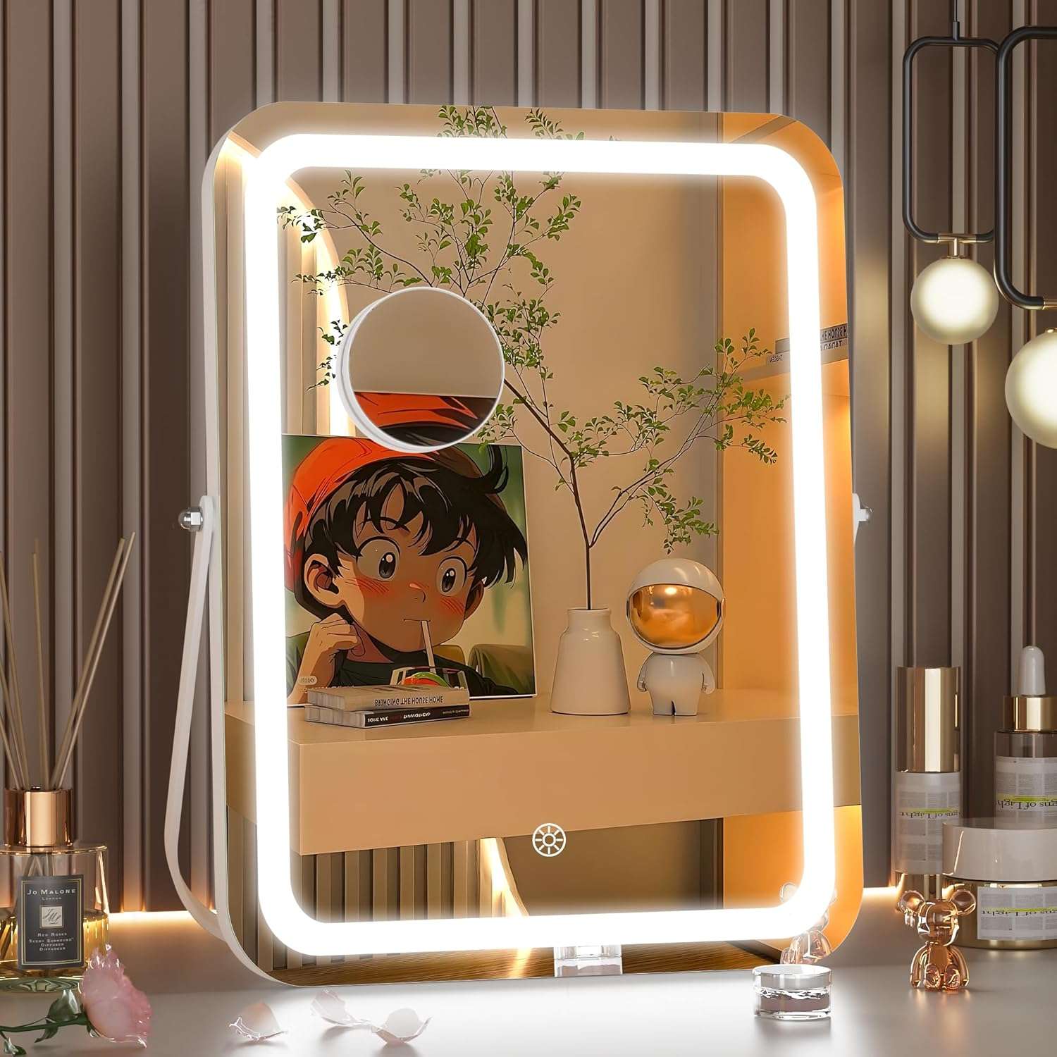 HASIPU Vanity Mirror with Lights, LED Makeup Mirror, Backlit