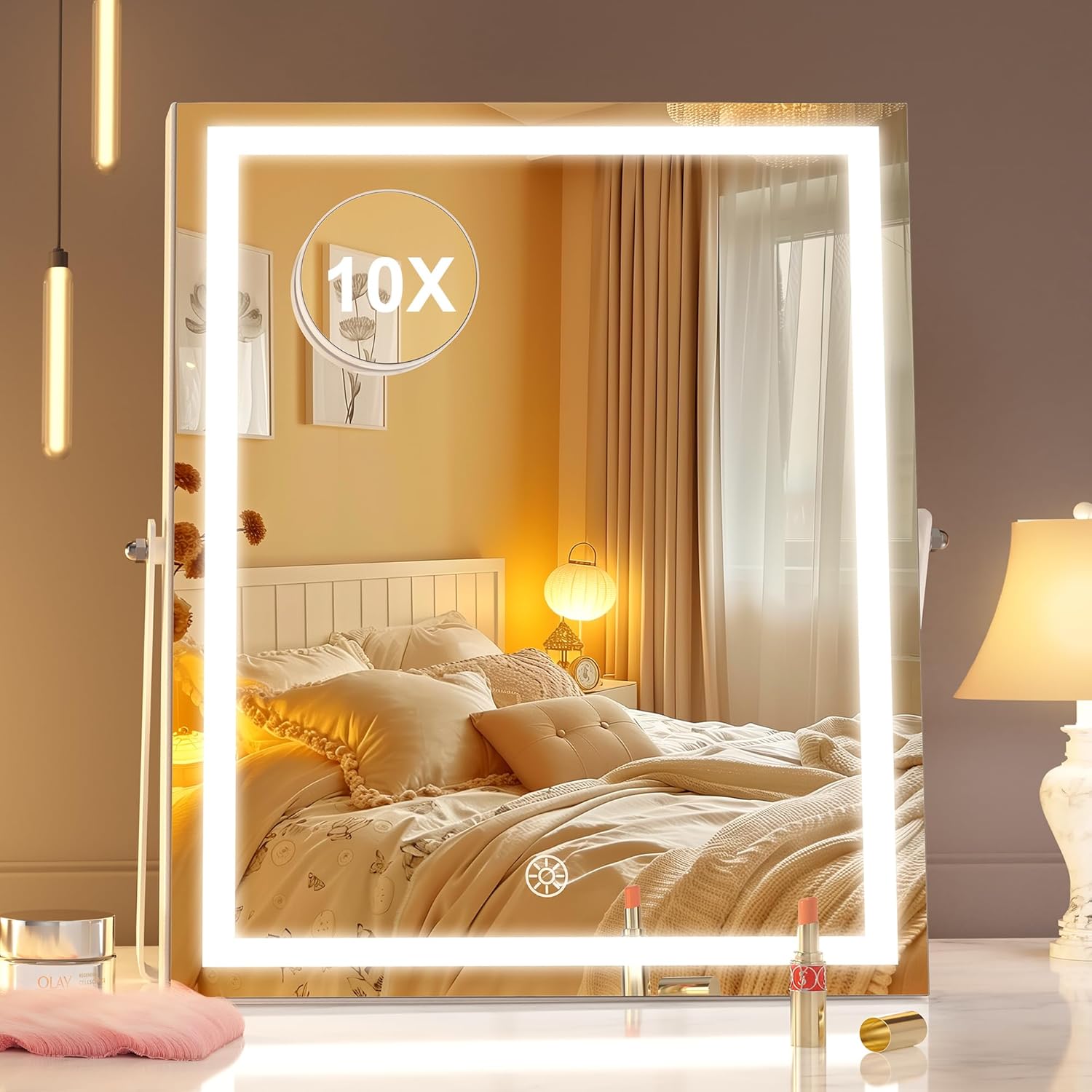 Hasipu Vanity Mirror with Backlit Details