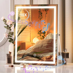 HASIPU Vanity Mirror with Light, LED Makeup Mirror, Bluetooth