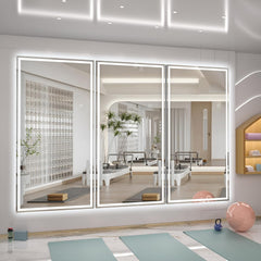 HASIPU Full Length Mirror, LED Door Mirror, Lighted Mirror, Round White