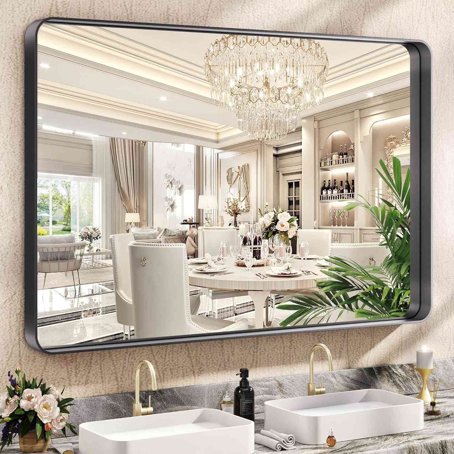HASIPU Bathroom Mirror, Wall Makeup Mirror, Vanity Mirror for Bathroom