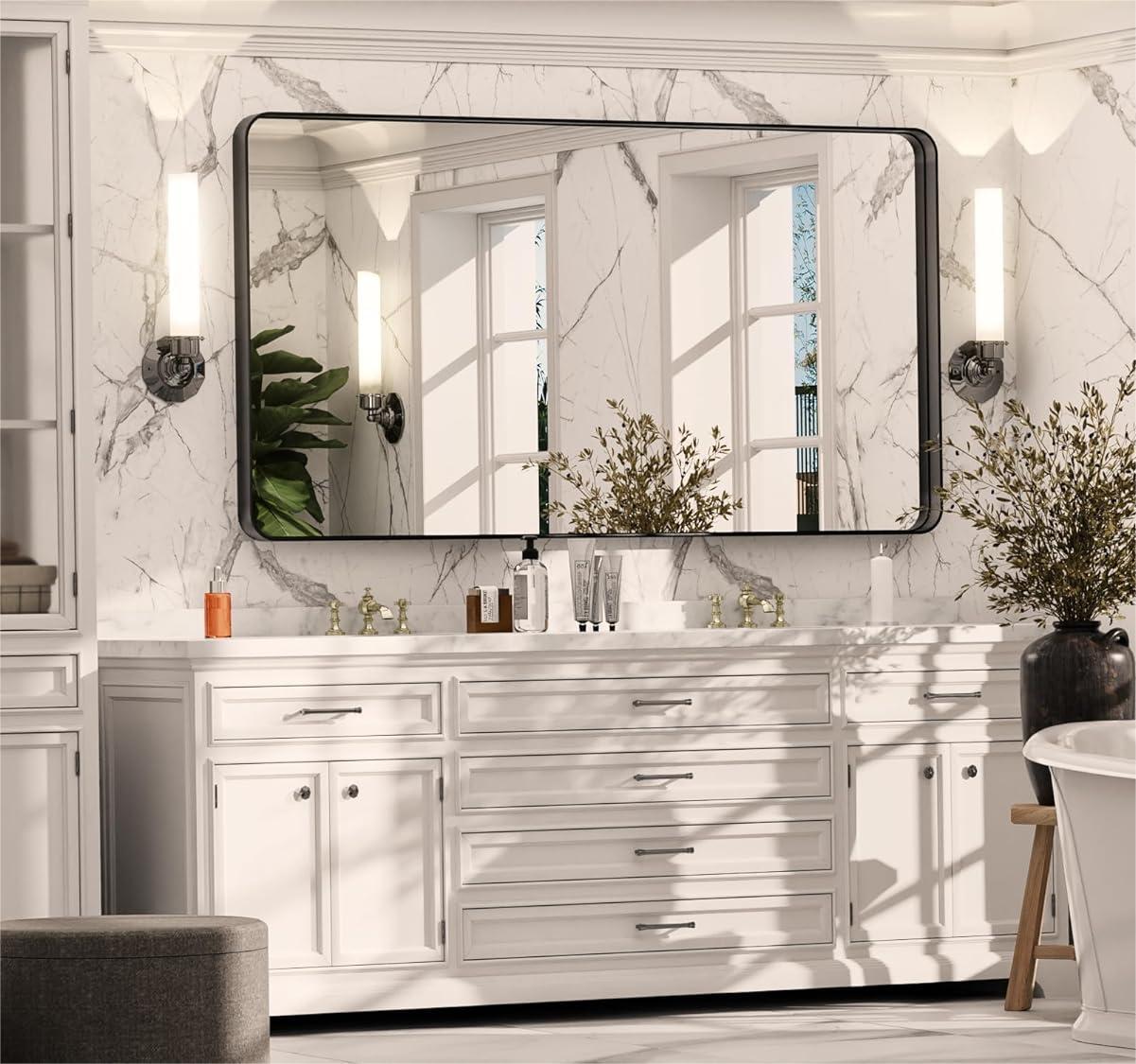 HASIPU Bathroom Mirror, Wall Makeup Mirror, Vanity Mirror for Bathroom