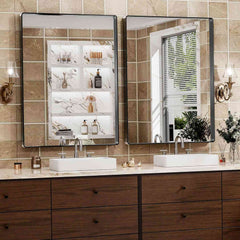 HASIPU Bathroom Mirror, Wall Makeup Mirror, Vanity Mirror for Bathroom