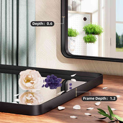 HASIPU Bathroom Mirror, Wall Makeup Mirror, Vanity Mirror for Bathroom