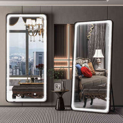 HASIPU Full Length Mirror, LED Door Mirror, Lighted Mirror, Round White