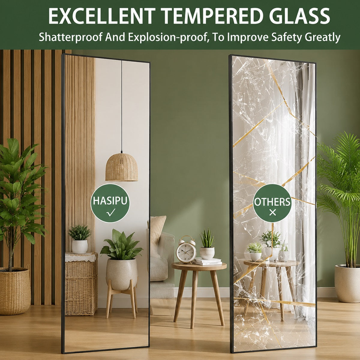 Hasipu Over-the-Door Mirrors Full Length GM006