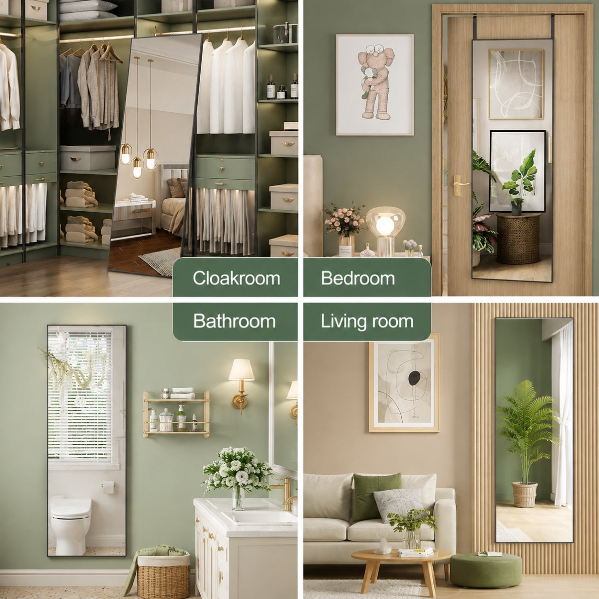 Hasipu Over-the-Door Mirrors Full Length GM006