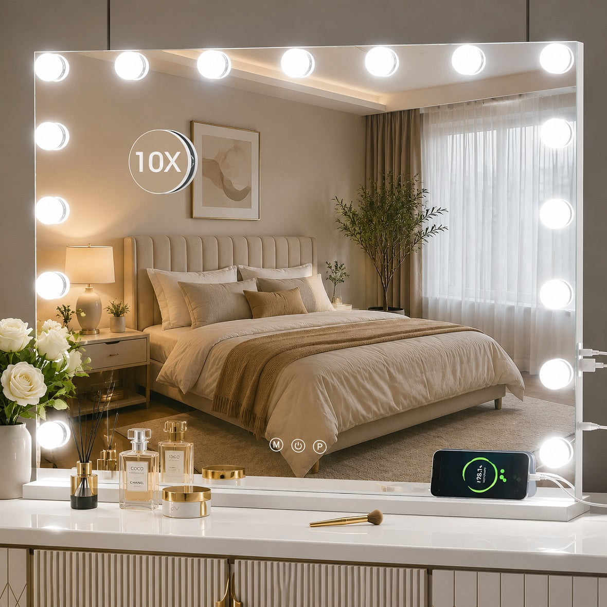 Hasipu LED Vanity Makeup Hollywood Mirror HLW010S