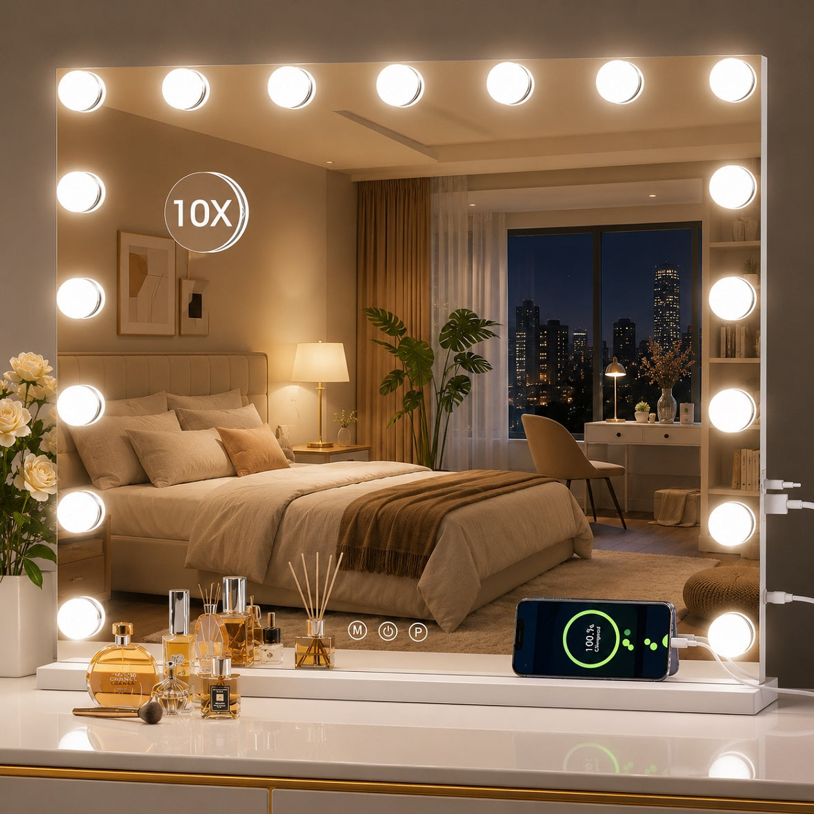Hasipu LED Vanity Makeup Hollywood Mirror HLW010S