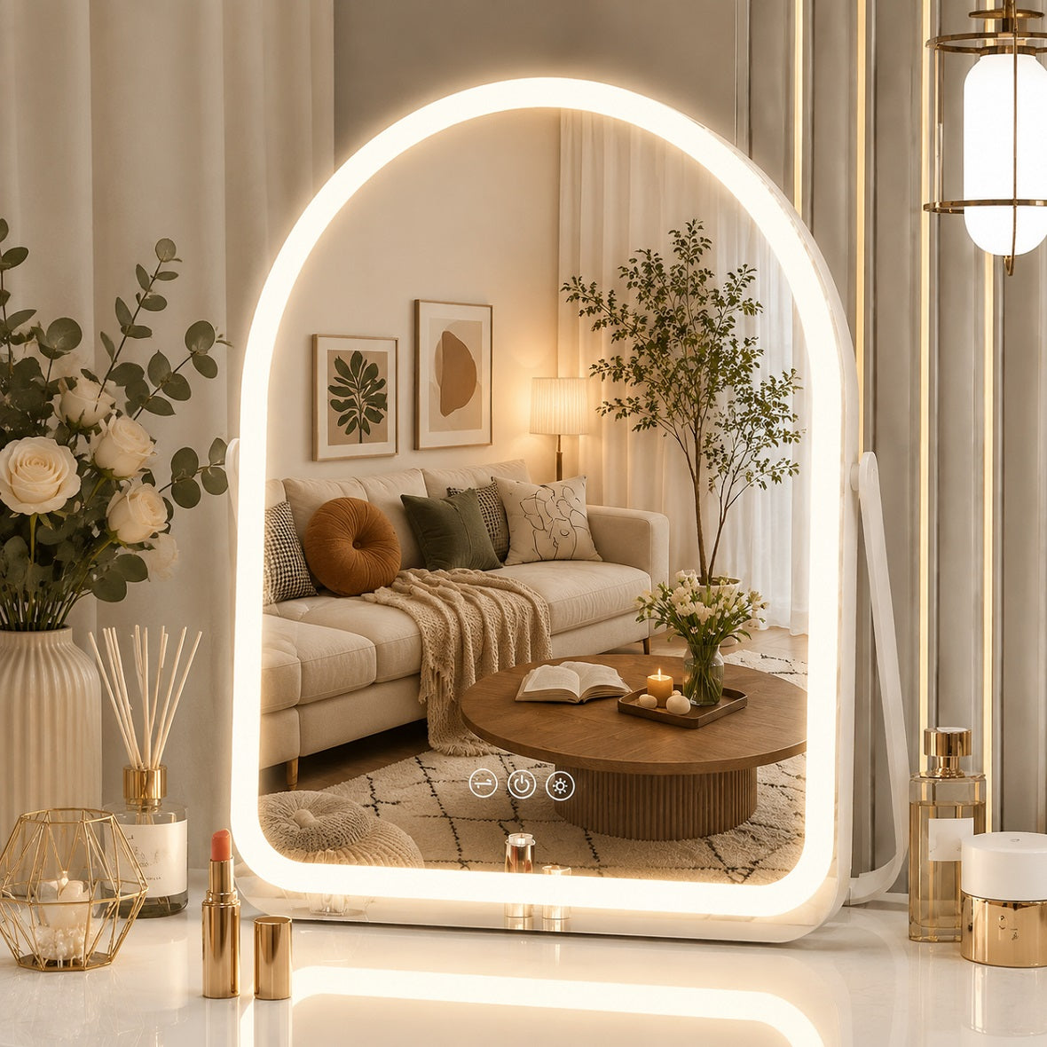 Hasipu Arch LED Vanity Mirror with Lights HZ014