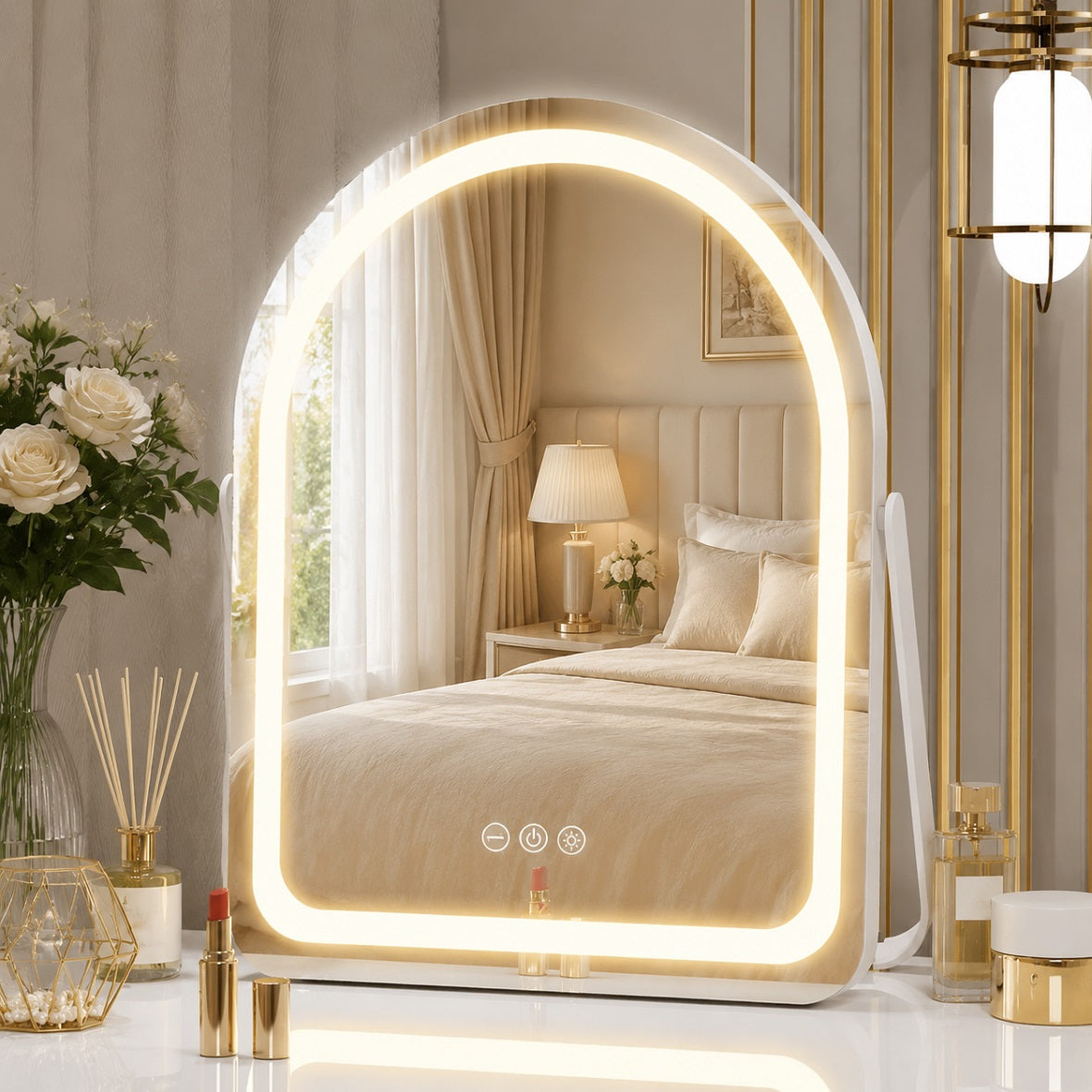 Hasipu Arch LED Vanity Mirror with Lights HZ014