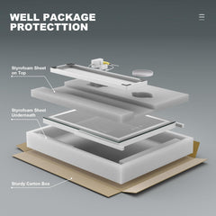 HASIPU Vanity Mirror, 14" x 18" LED Makeup Mirror with Bluetooth Speaker