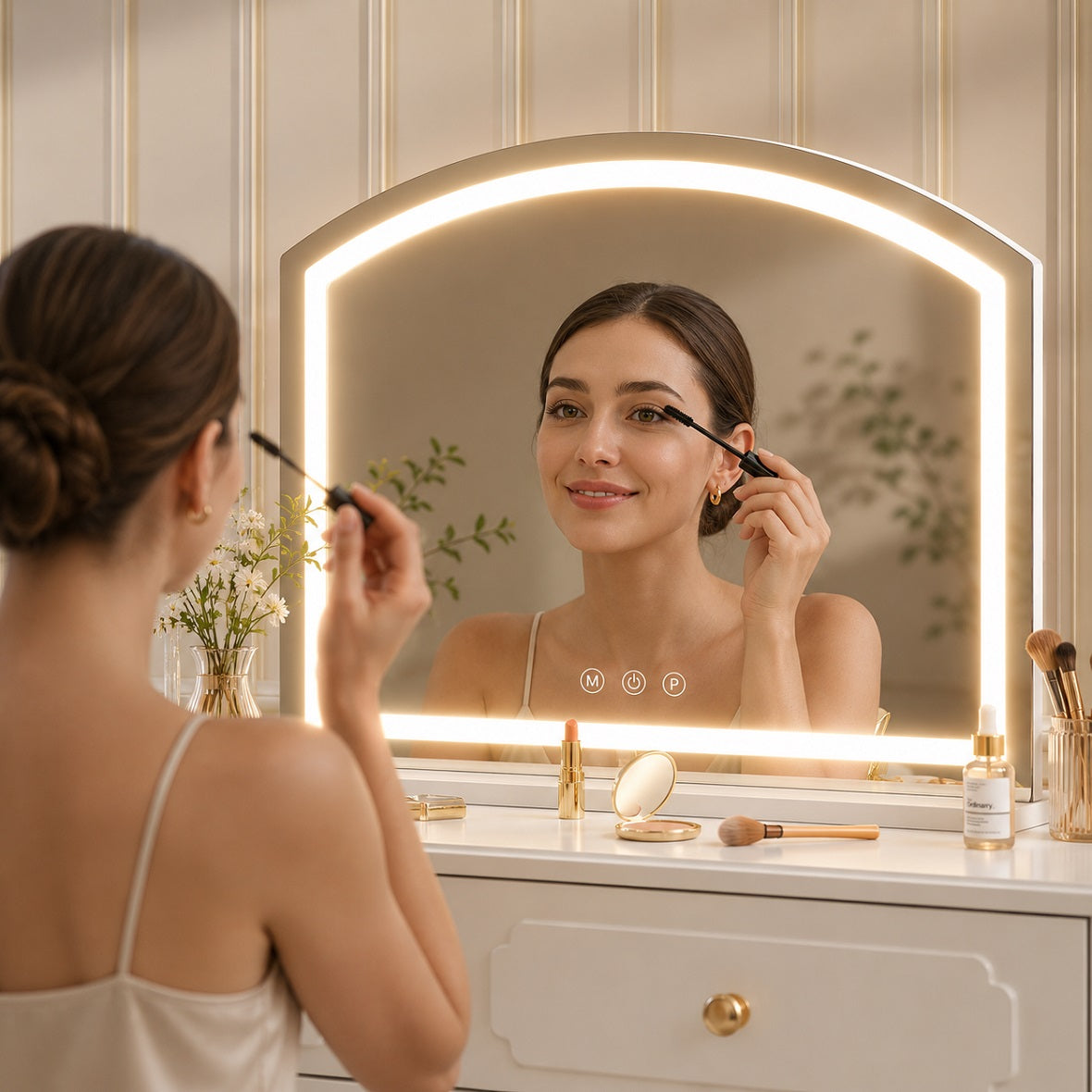 Hasipu Arched LED Vanity Mirror with Lights HZ023