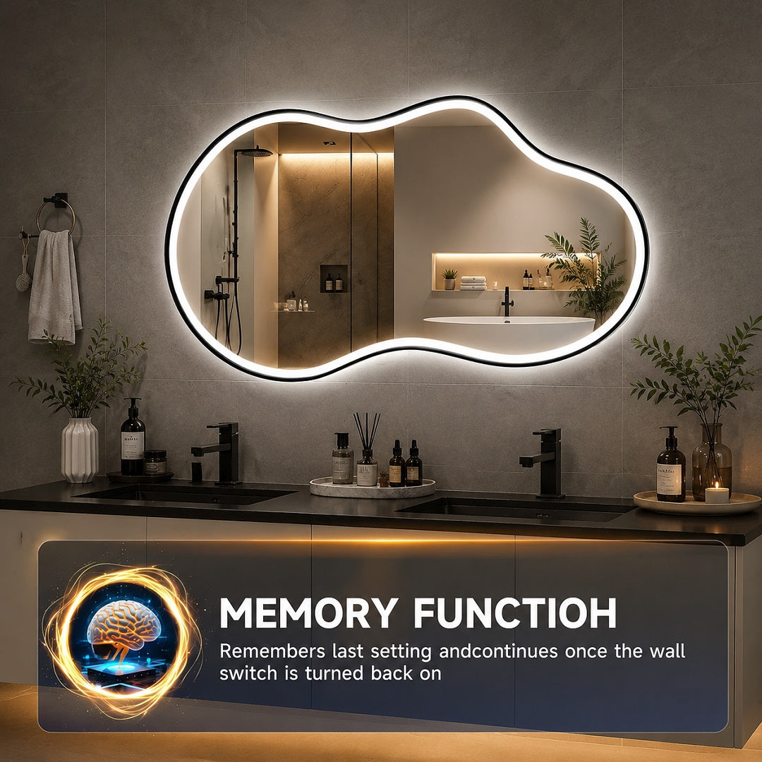 Hasipu LED Irregular Mirrors with Light KM-BGZ