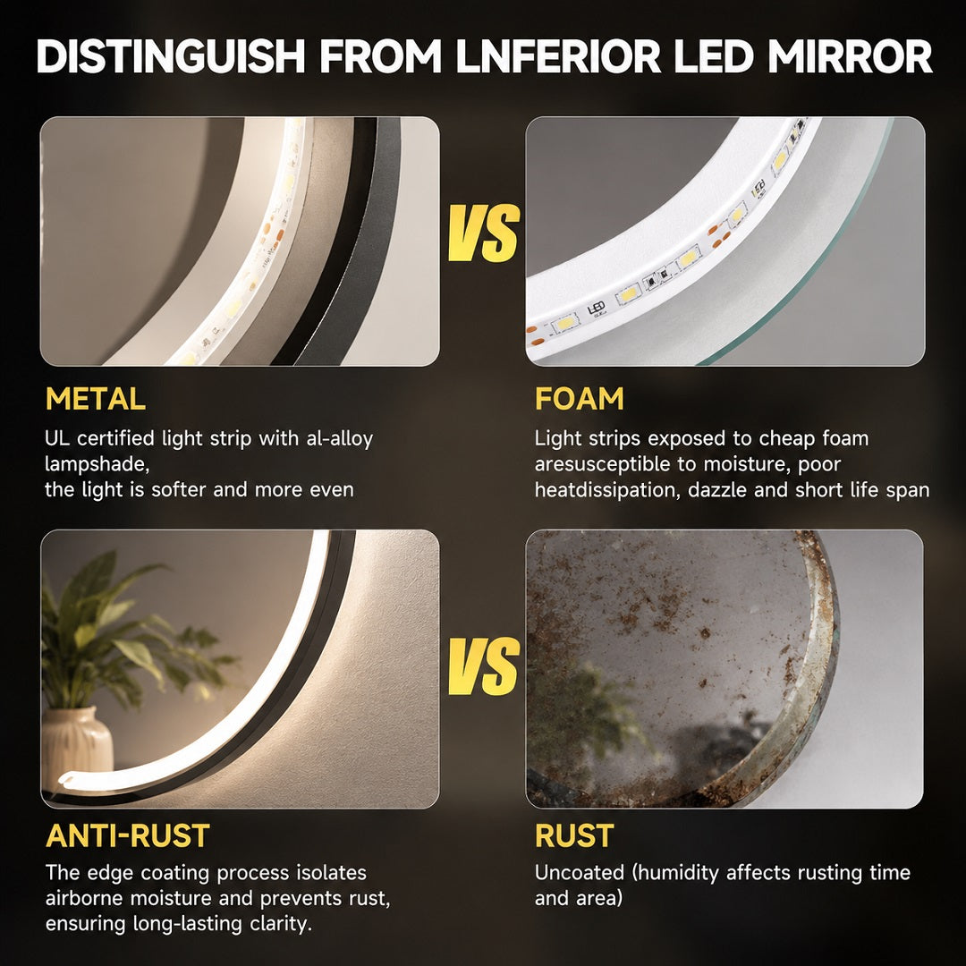 Hasipu LED Irregular Mirrors with Light KM-BGZ