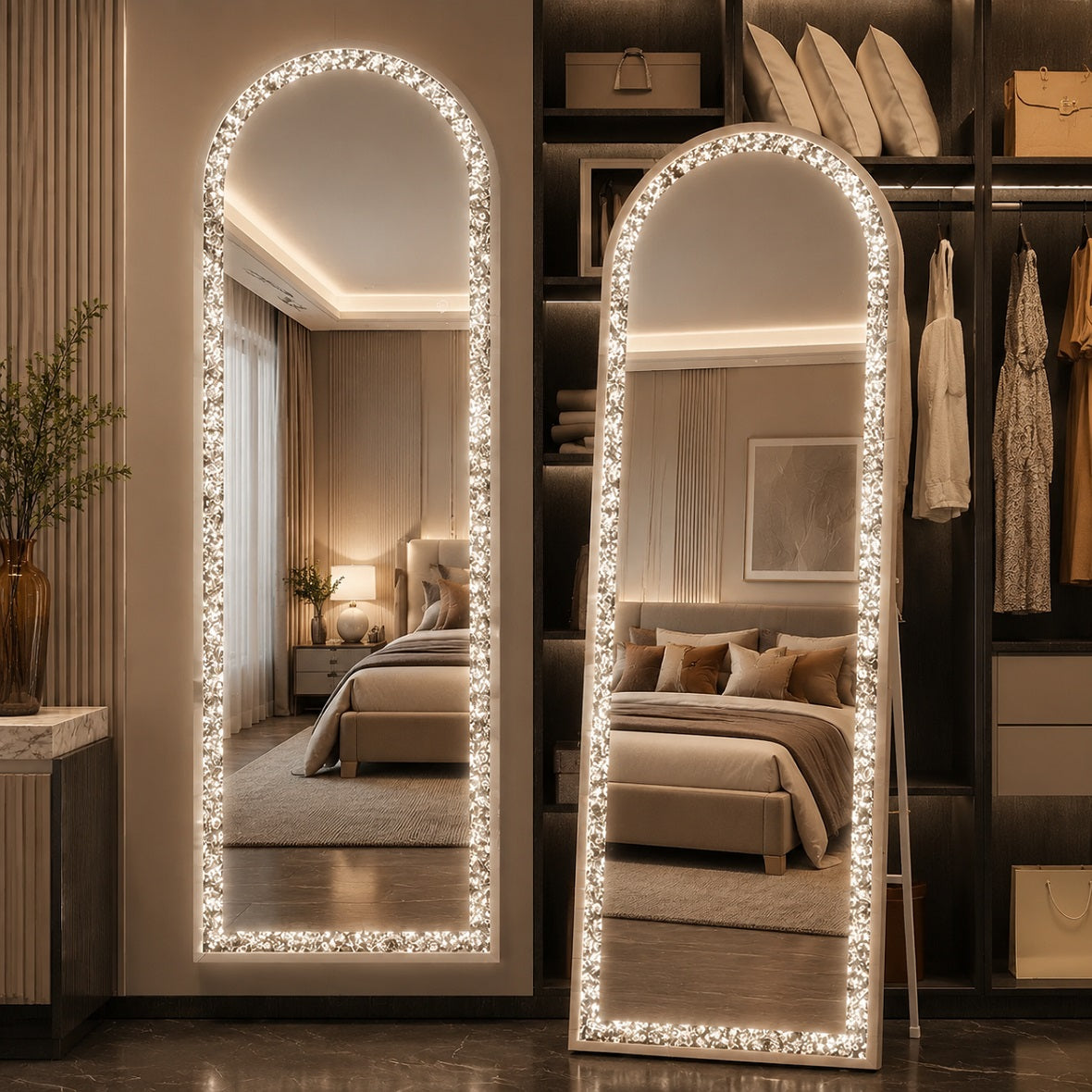 Hasipu LED Diamond Full-length Mirror KM-DIAC-FLB