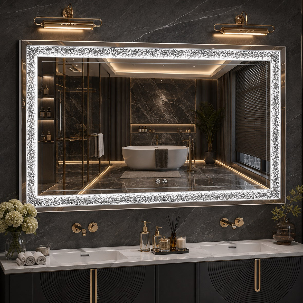 Hasipu LED Diamond Wall Mirror KM-DIAC-UL