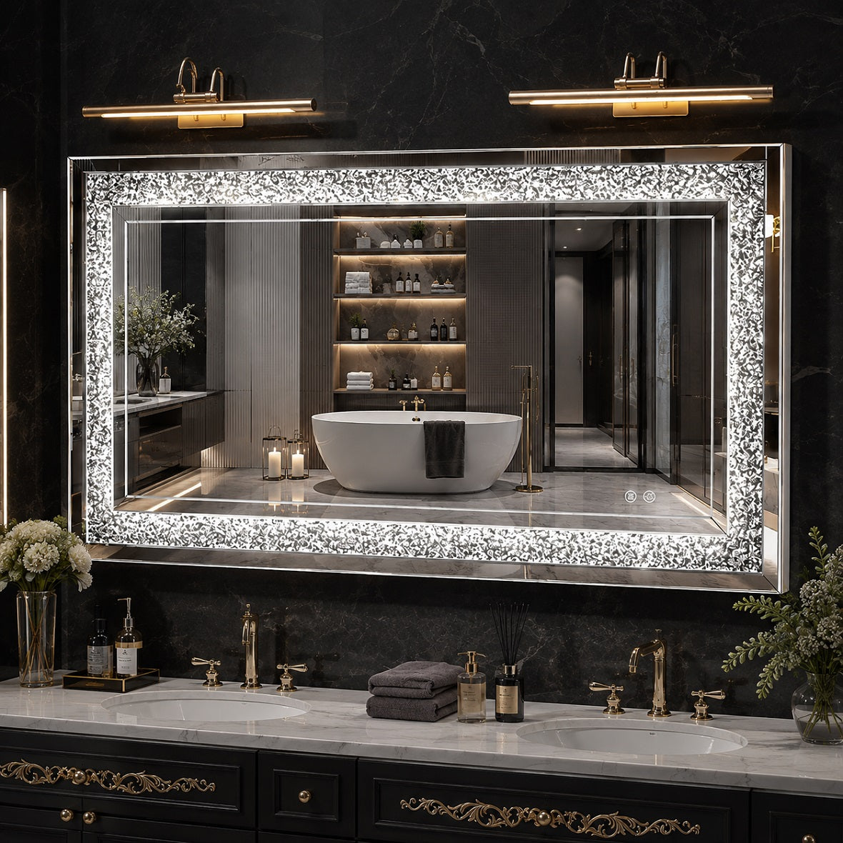 Hasipu LED Diamond Wall Mirror KM-DIAC-UL