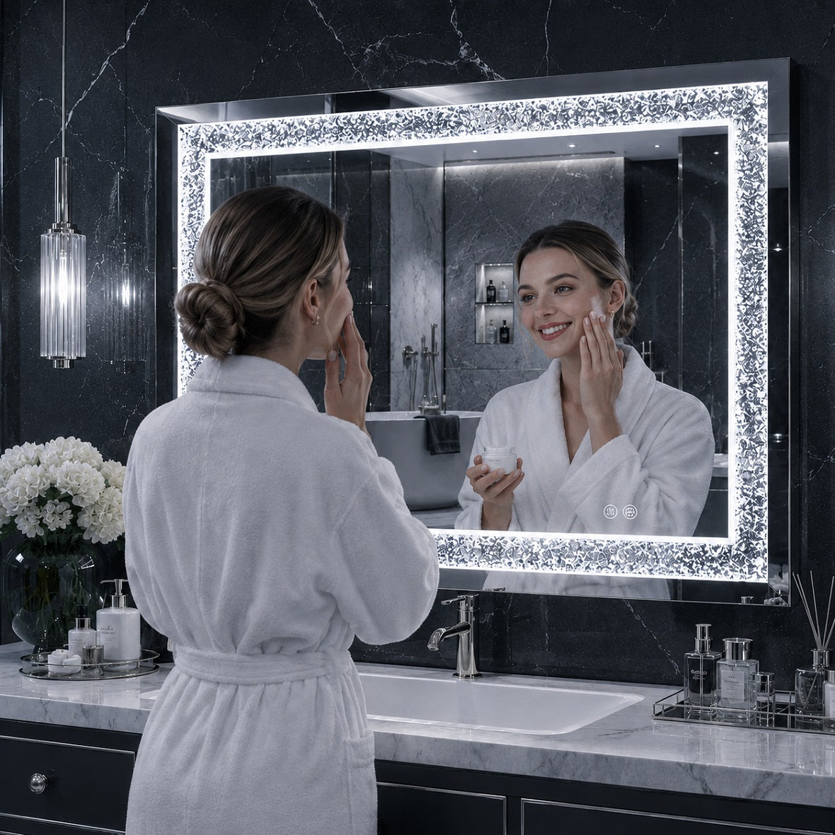 Hasipu LED Diamond Wall Mirror KM-DIAC-UL