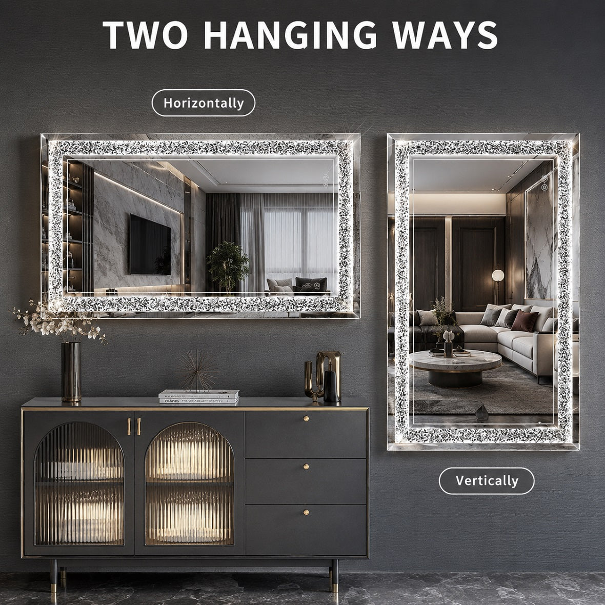 Hasipu LED Diamond Wall Mirror KM-DIAC-UL