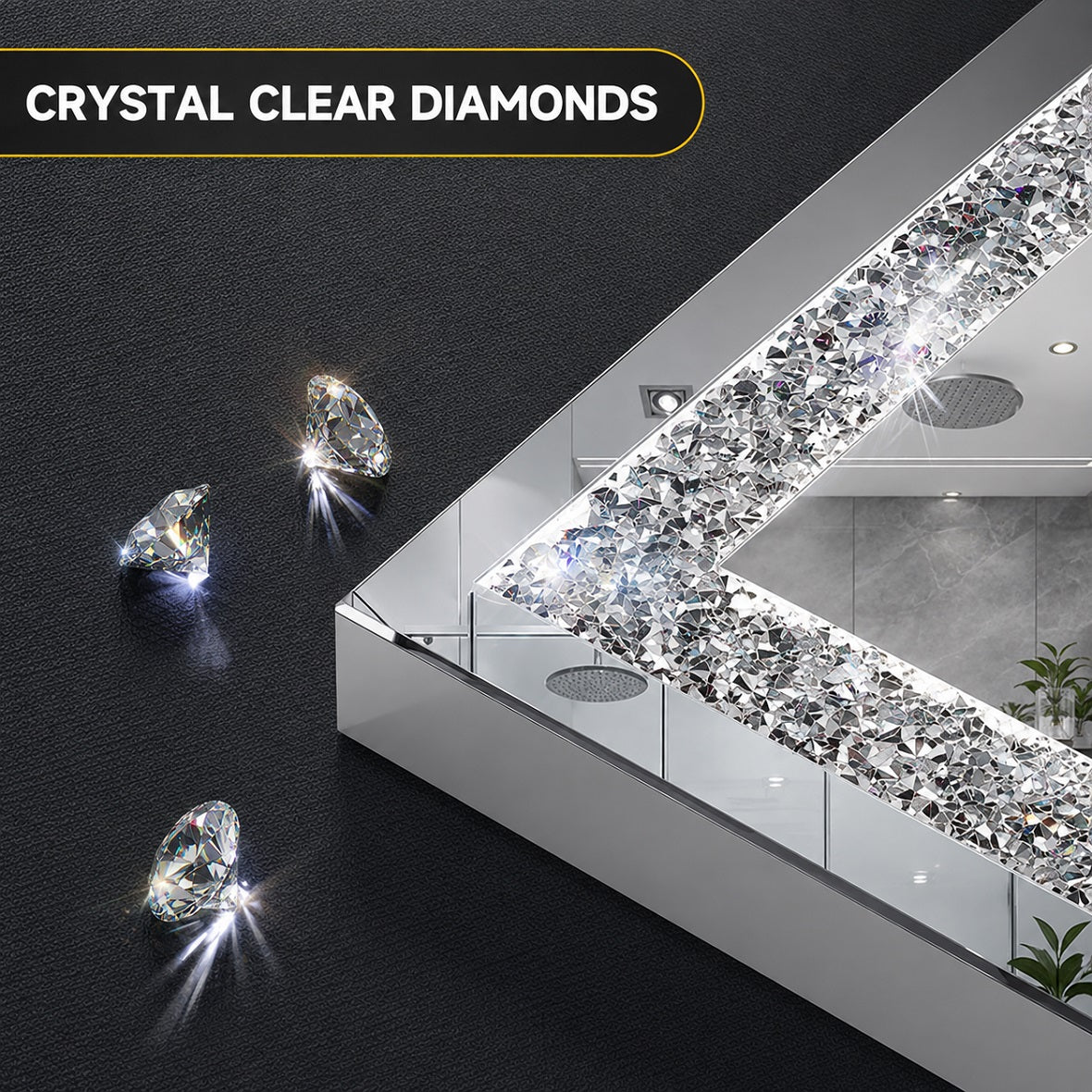 Hasipu LED Diamond Wall Mirror KM-DIAC-UL