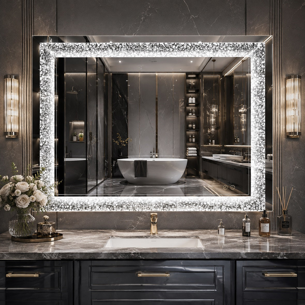 Hasipu LED Diamond Wall Mirror KM-DIAC-UL