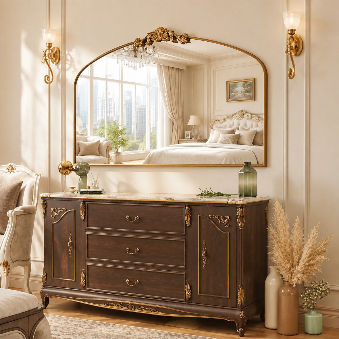 Hasipu Gold Vintage Decorative Mirror KM-LK