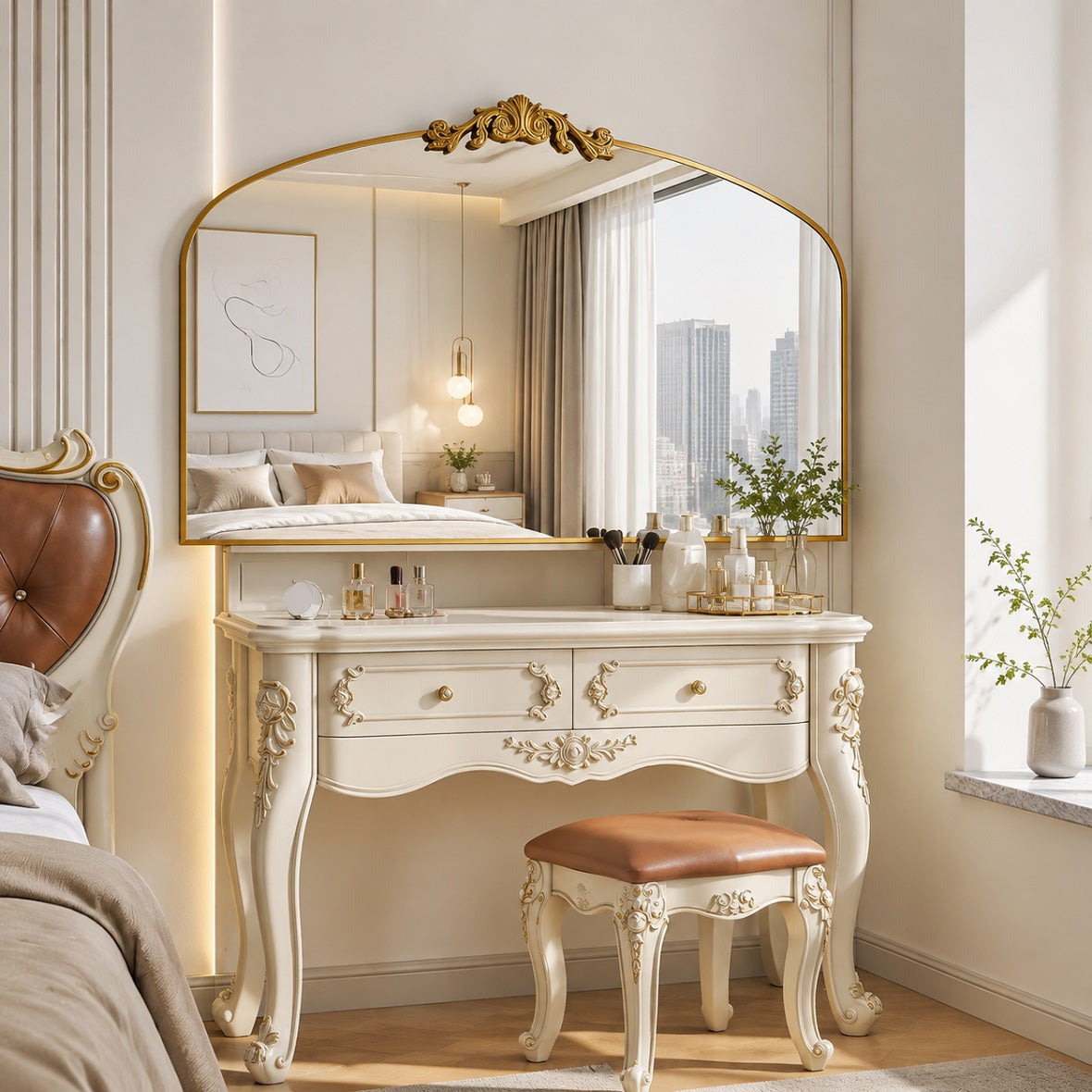 Hasipu Gold Vintage Decorative Mirror KM-LK