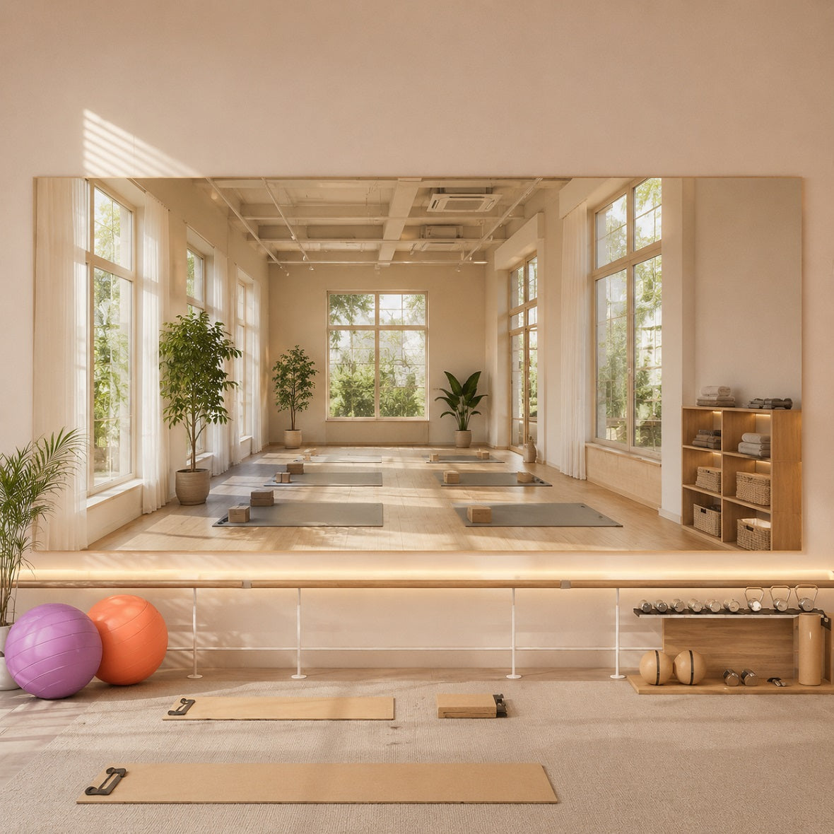 Hasipu Large Frameless Yoga Mirror KM-MIR-R