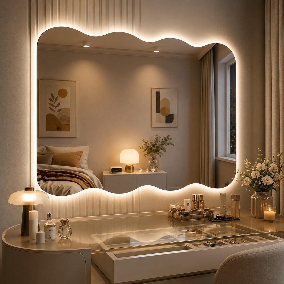 Hasipu Decorative Wall Mirror KM-QJ-WAVE
