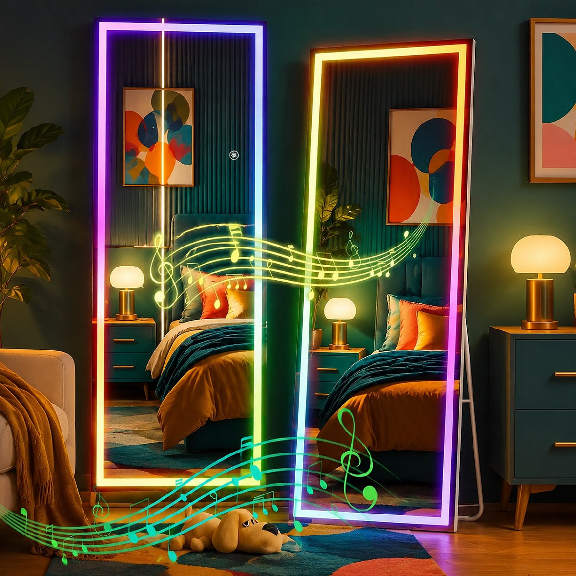 Hasipu LED Full Length Mirrors with Light KM-RGB-LED
