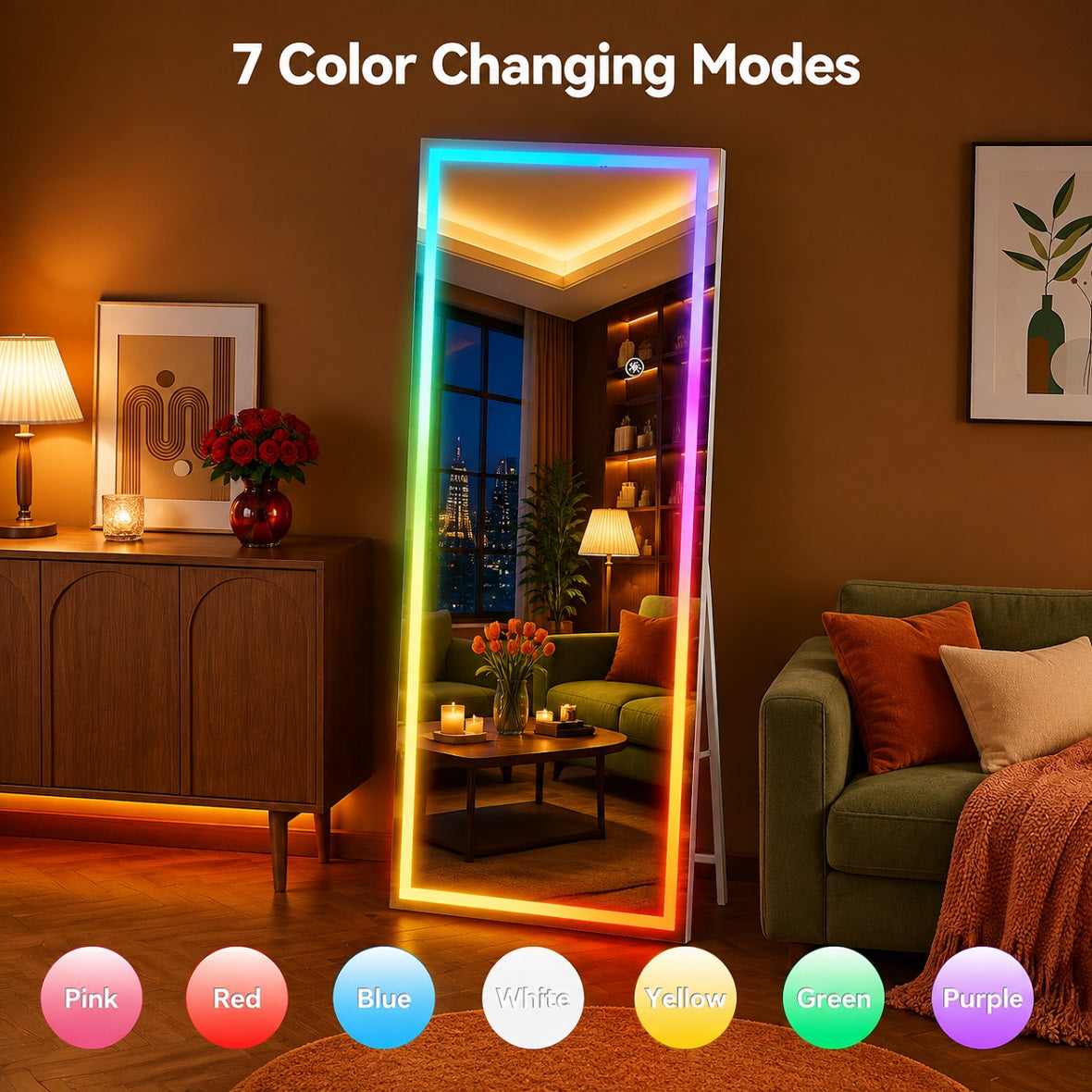 Hasipu LED Full Length Mirrors with Light KM-RGB-LED