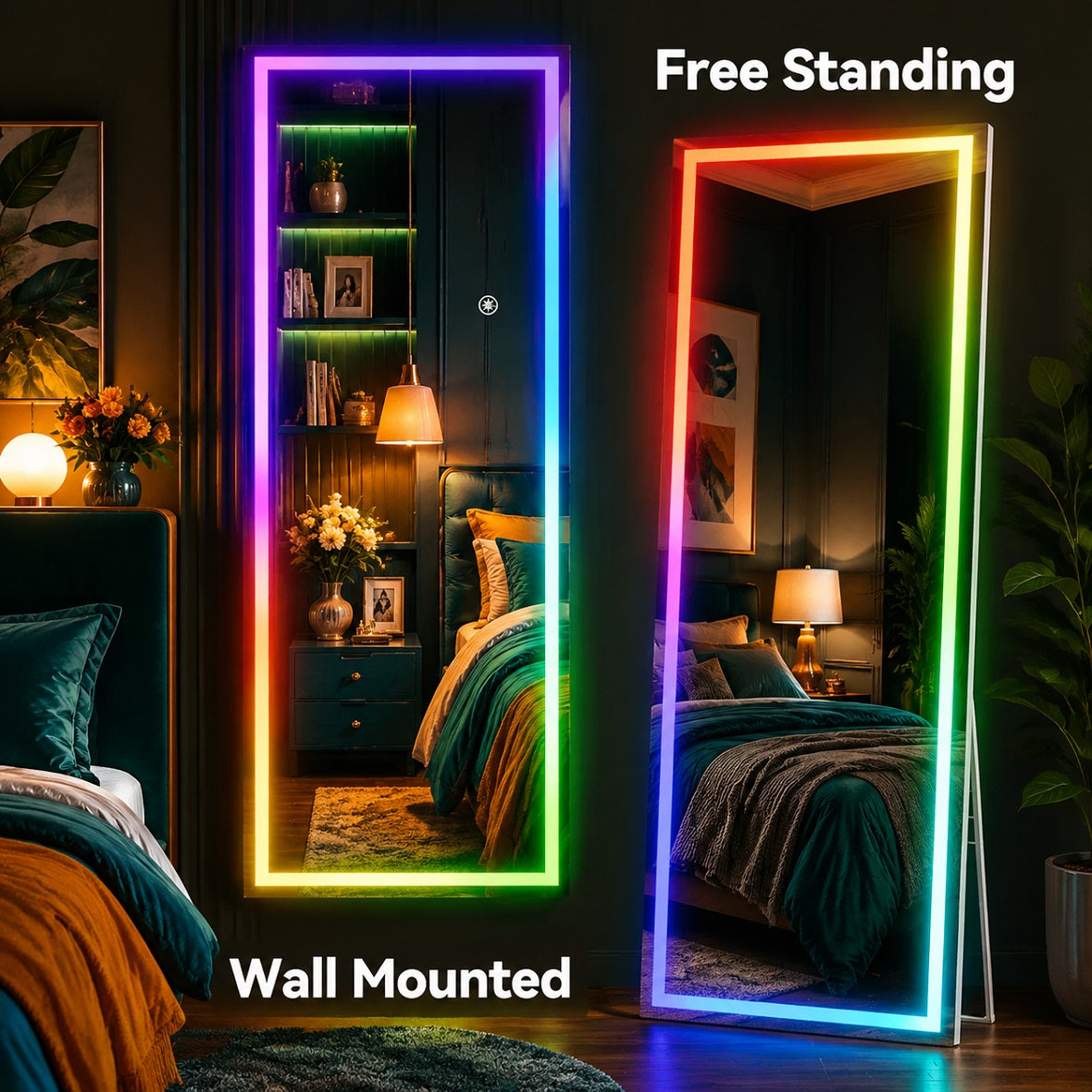Hasipu LED Full Length Mirrors with Light KM-RGB-LED