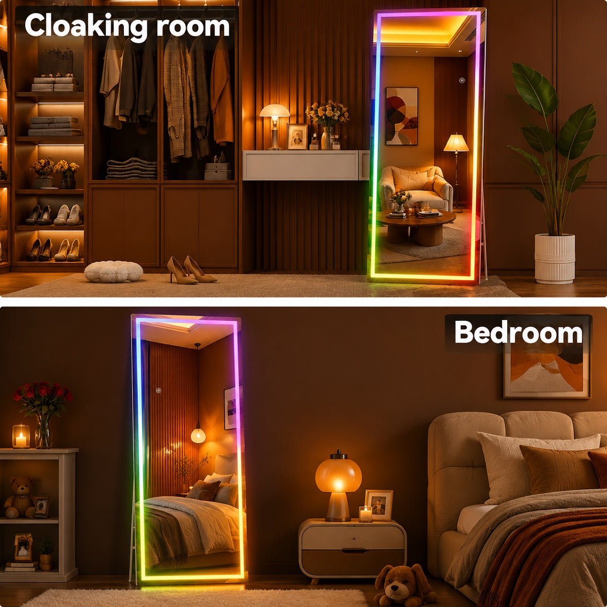Hasipu LED Full Length Mirrors with Light KM-RGB-LED