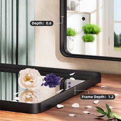 HASIPU Bathroom Mirror, Wall Makeup Mirror, Vanity Mirror for Bathroom