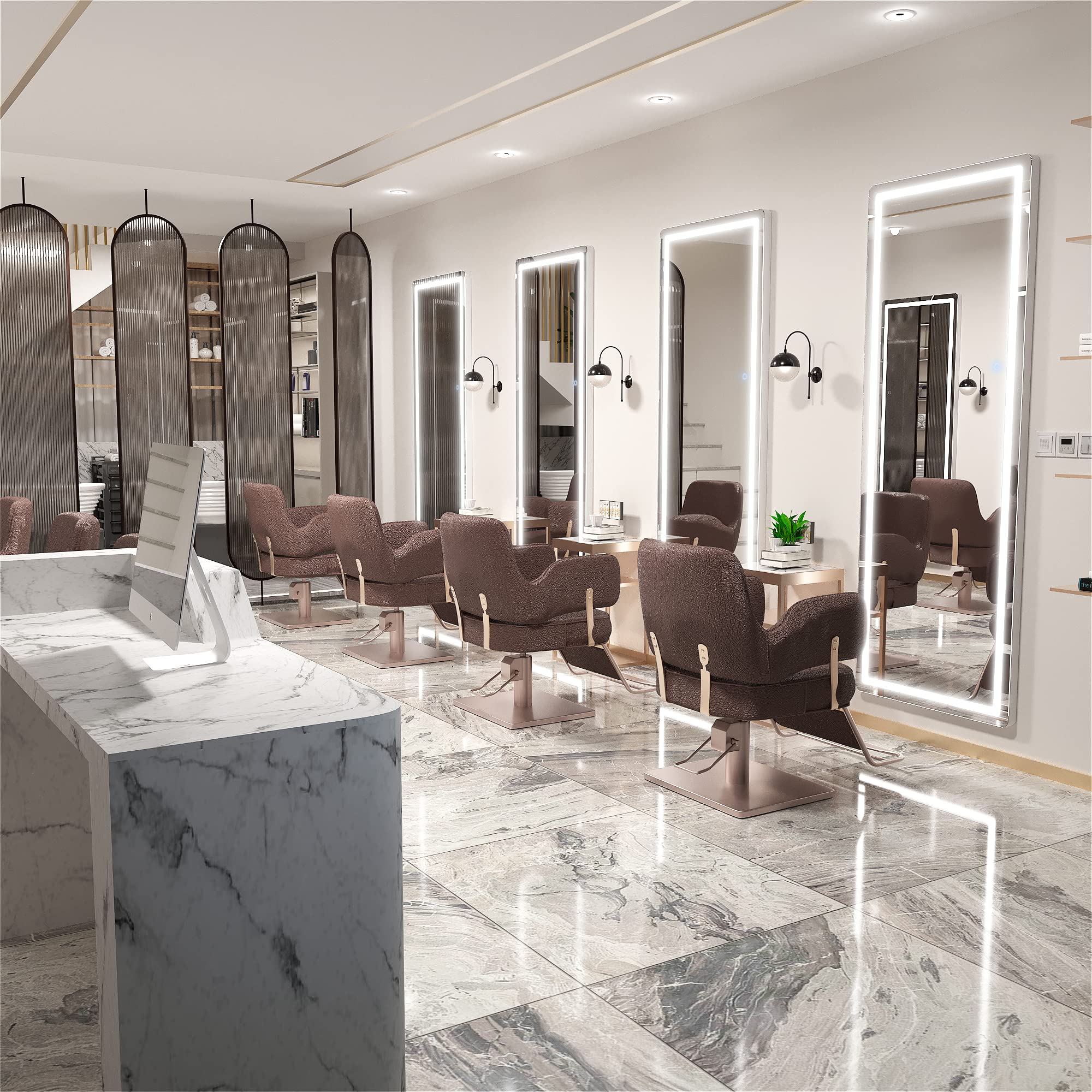 Hasipu black floor length mirror