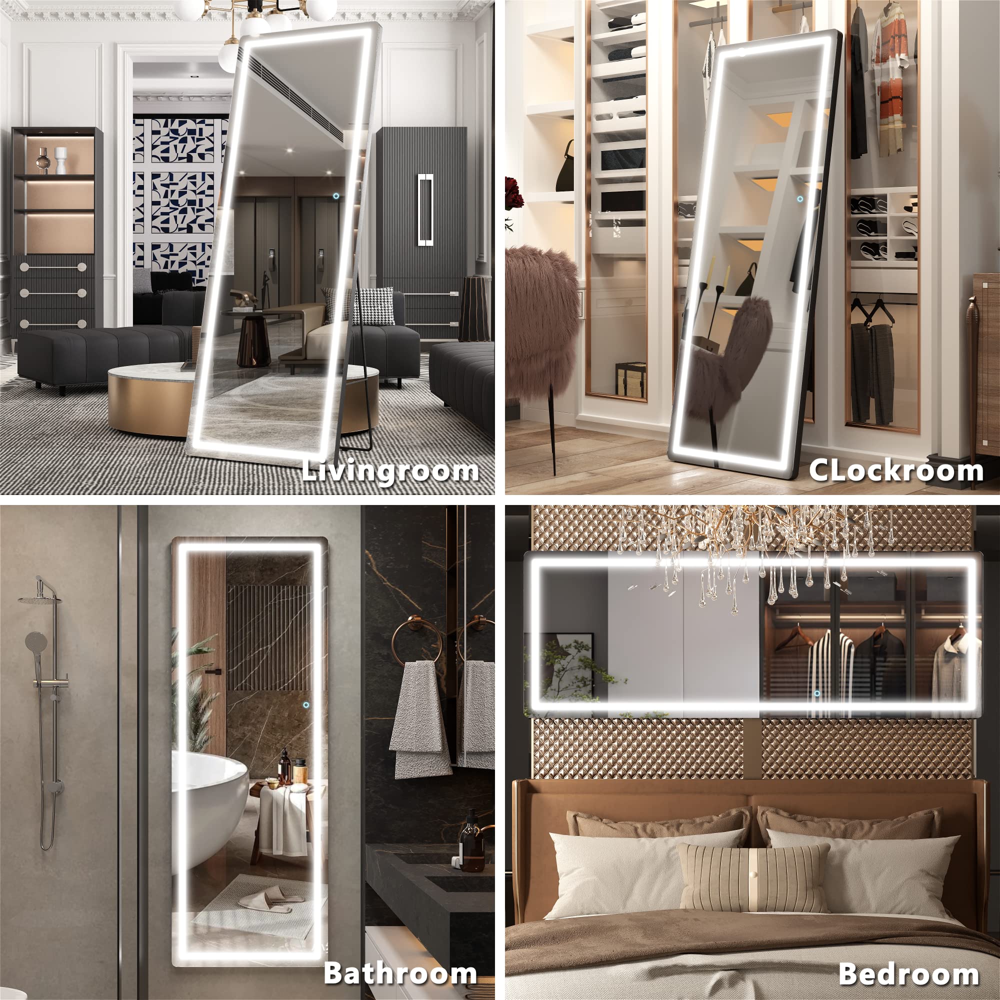 Hasipu gold free standing mirror