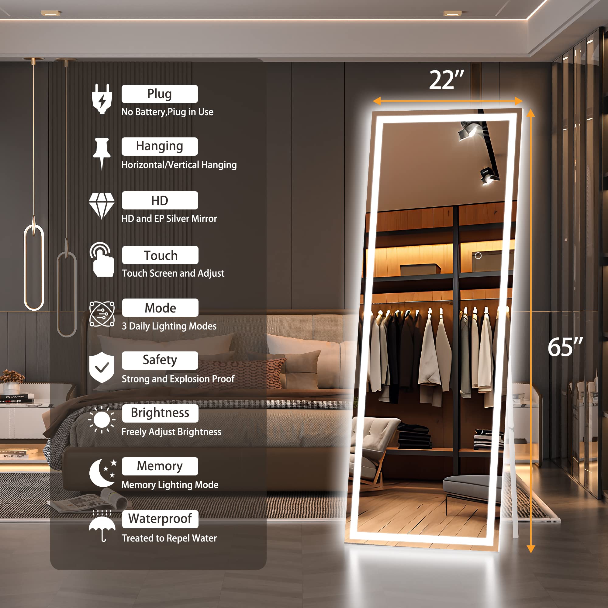 Hasipu rattan mirror full length