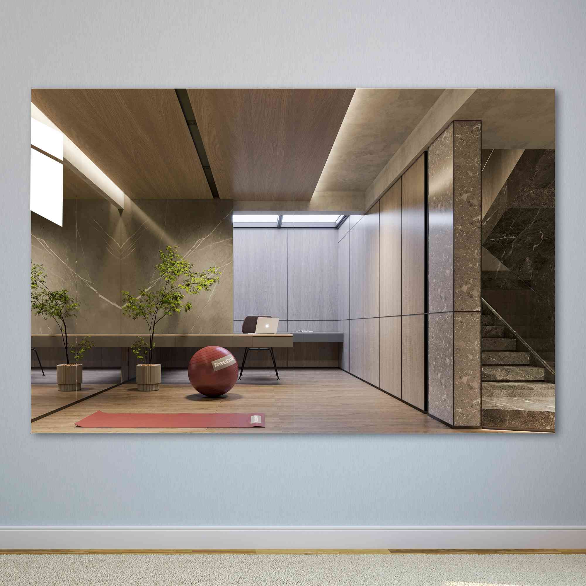 HASIPU Frameless Mirrors, Wall Mounted Mirror,Bathroom mirror