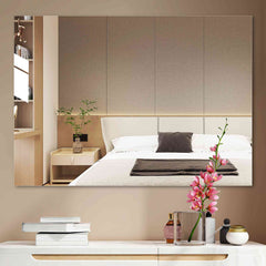 HASIPU 1/2PCS Frameless Mirrors, Wall Mounted Mirror,Bathroom mirror