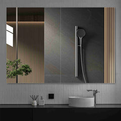 HASIPU 1/2PCS Frameless Mirrors, Wall Mounted Mirror,Bathroom mirror